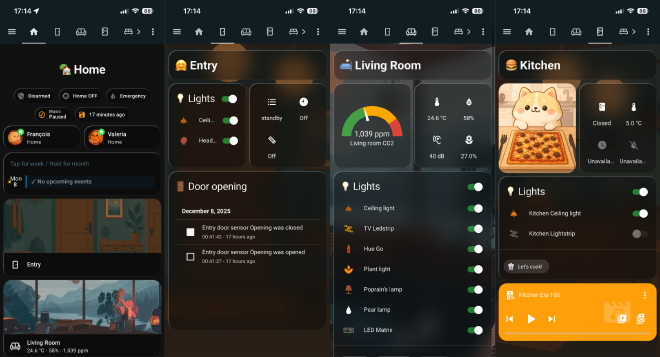 My Home Assistant Dashboard (on Mobile)